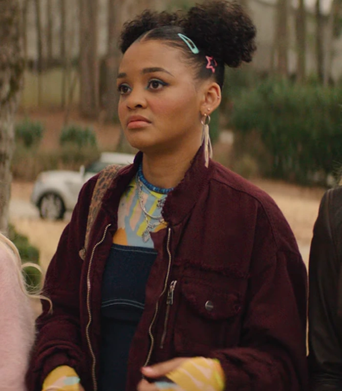 Scream 7 Celeste OConnor Maroon Jacket