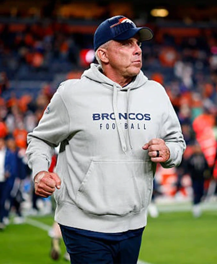 Sean Payton Denver Broncos Grey Hoodie