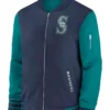 Seattle Mariners Authentic Collection Dugout Full Zip Bomber Jacket Unisex