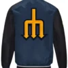 Seattle Mariners Navy Satin Varsity Jacket