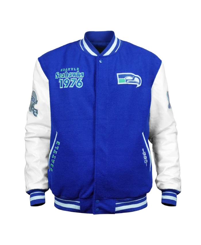 Seattle Seahawks Classic Rib Varsity Jacket For Men And Women