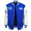 Seattle Seahawks Classic Rib Varsity Jacket Front Image Button Opened