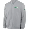Seattle Seahawks Sideline Full Zip Gray Bomber Jacket