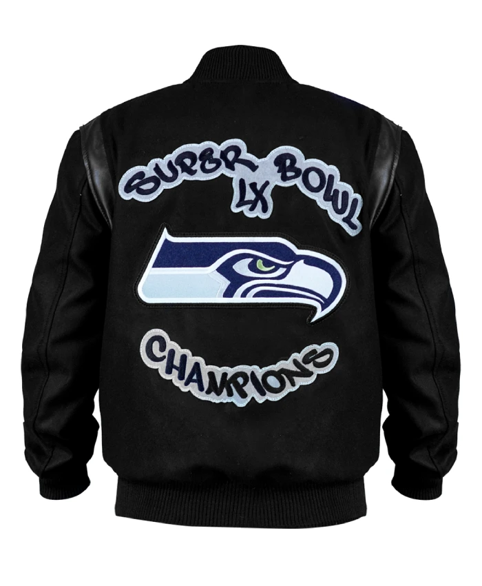 Seattle Seahawks Super Bowl LX Champions Varsity Jacket For Sale