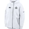 Seattle Seahawks Super Bowl LX Opening Night Tech Fleece White Hooded Jacket