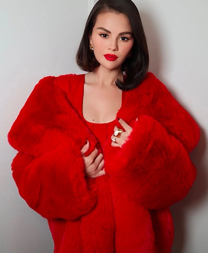 Selena Gomez London Event Red Coat