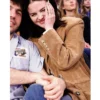 Selena Gomez New York Knicks Brown Coat