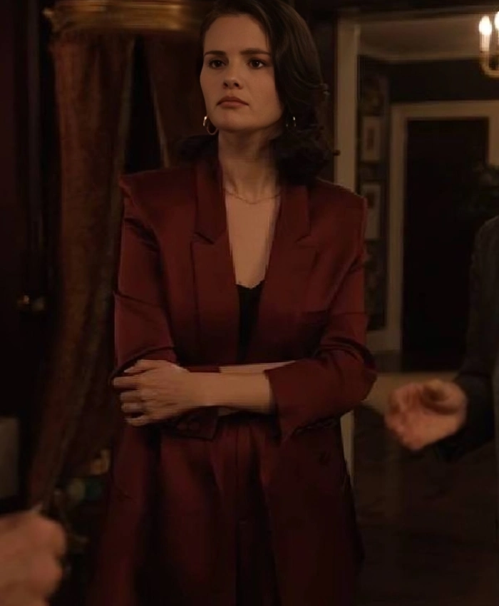 Selena Gomez Only Murders In The Building S05 Burgundy Blazer