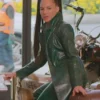 Selling Sunset S06 Amanza Smith Green Coat