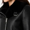 Serinda Swan Reacher S02 Black Leather Jacket Women
