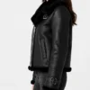 Serinda Swan Reacher S02 Black Leather Jacket Womens