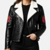 Shadow Hedgehog Fur Leather Jacket Womens
