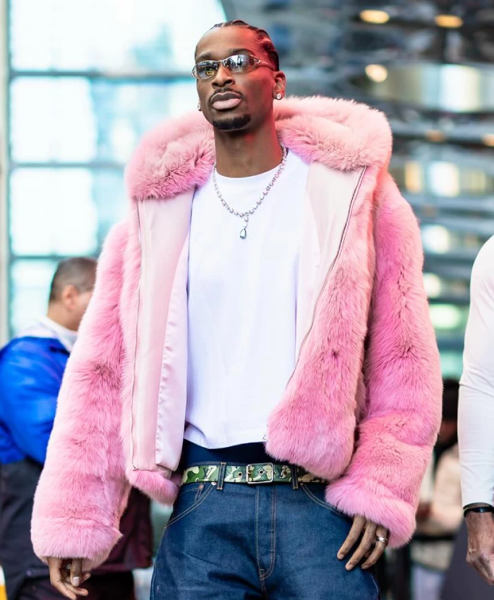 Shai Gilgeous-Alexander Pink Fur Jacket