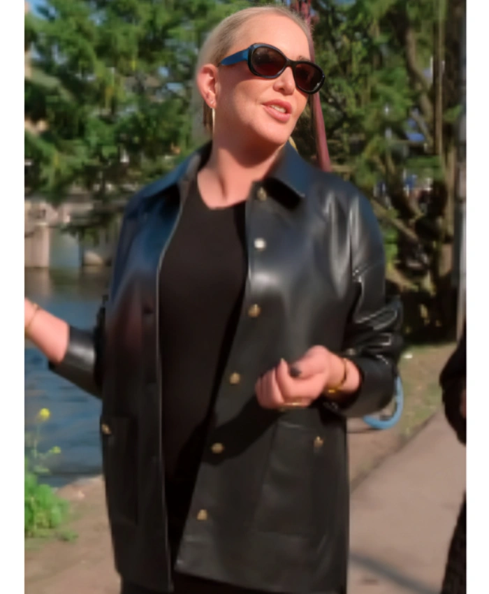 Shannon Beador Real Housewives Of Orange County S19 Leather Coat