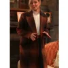 Sharon Newman TV Series The Young And The Restless 2026 Sharon Case Oversized Plaid Long Maxi Coat