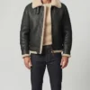 Shearling Deck Black Leather Jacket