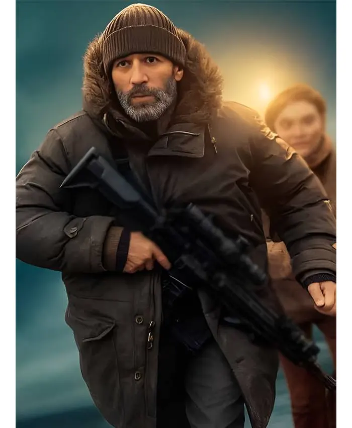 Shelter Jason Statham Grey Parka Coat