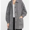 Shetland Season 10 Ashley Jensen Gray Herringbone Coat