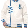 Shock Wave Detroit Lions Full Snap Light Cream Satin Jacket