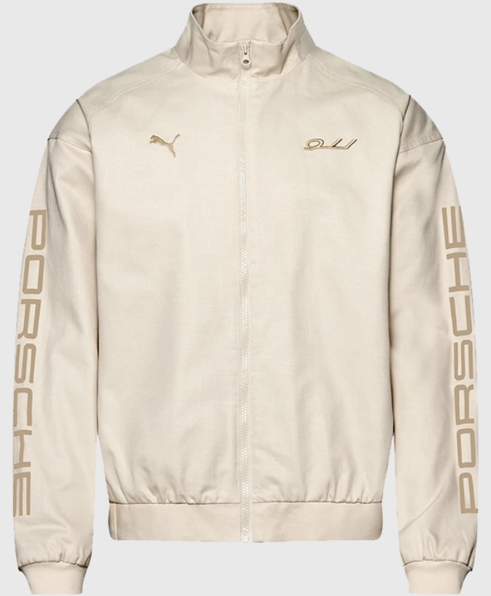Shop 2026 PUMA x Porsche Legacy Pepita Lifestyle Black and White Taupe Jacket