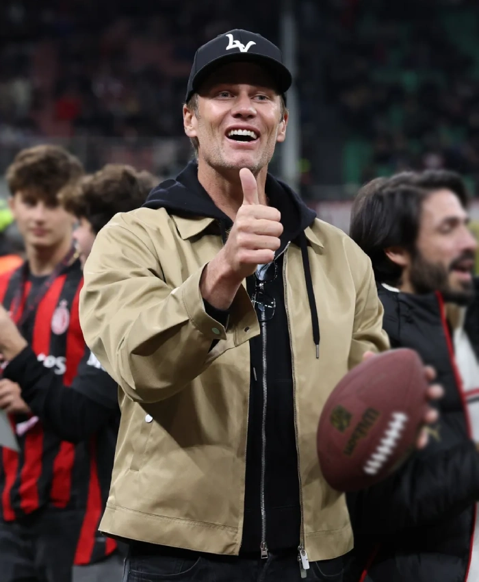 Ac Milan Tom Brady Brown Jacket - Image 2