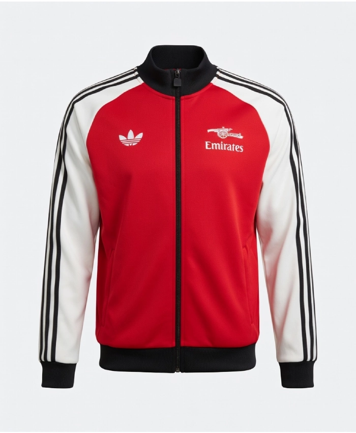 Shop Arsenal X Adidas 2026 Full Zip Red And White Fleece Track Jacket