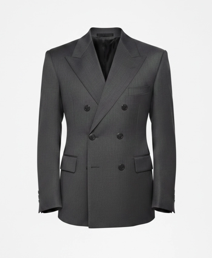 Shop Bafta Awards 2026 Michael B. Jordan Double Breasted Charcoal Blazer