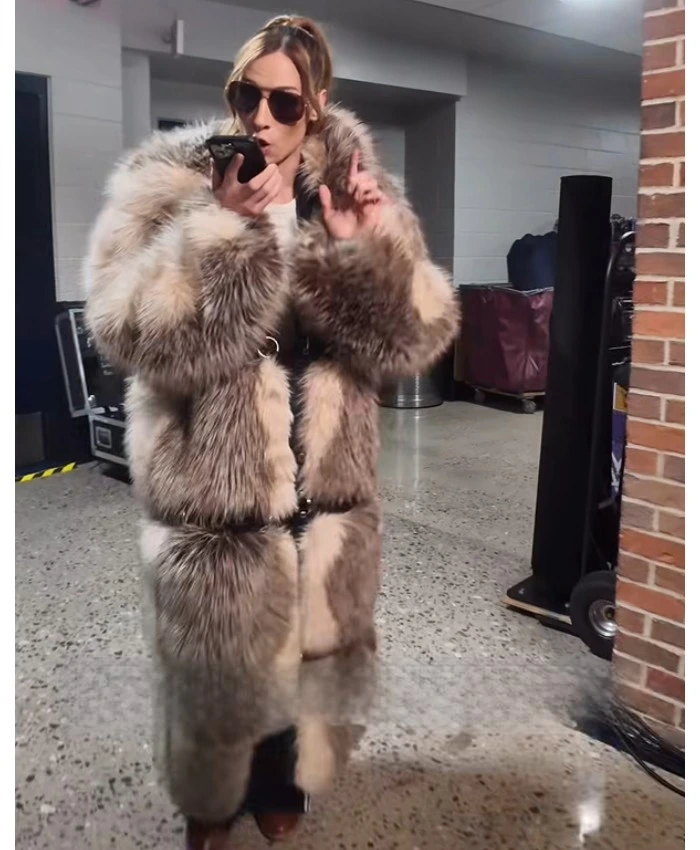 Alternative view of Becky Lynch Chinchilla Fur Coat