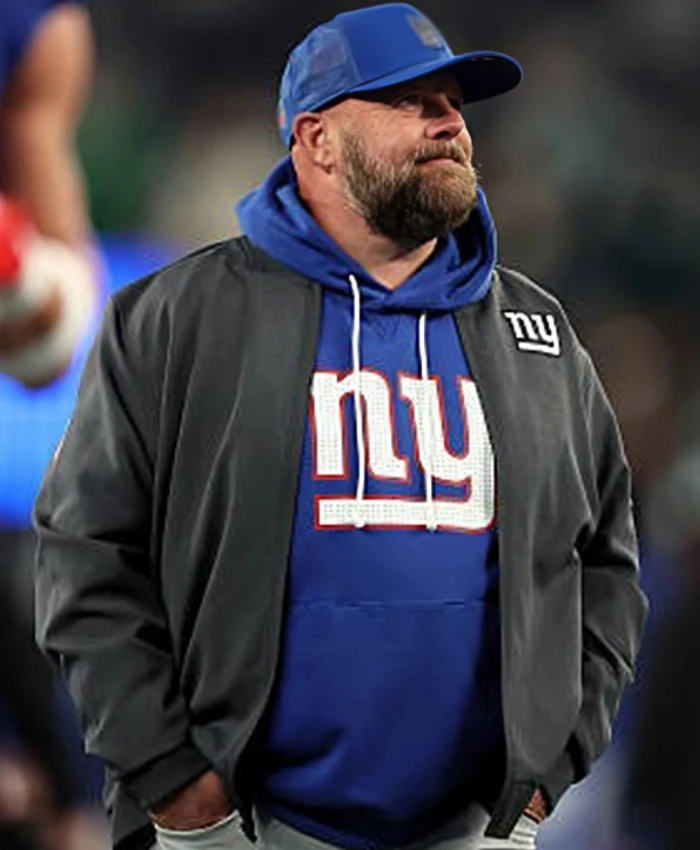Shop Brian Daboll New York Giants Black Sideline Bomber Jacket