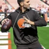 Shop Buy Cleveland Browns 2025 Sideline Pullover Hoodie In Black