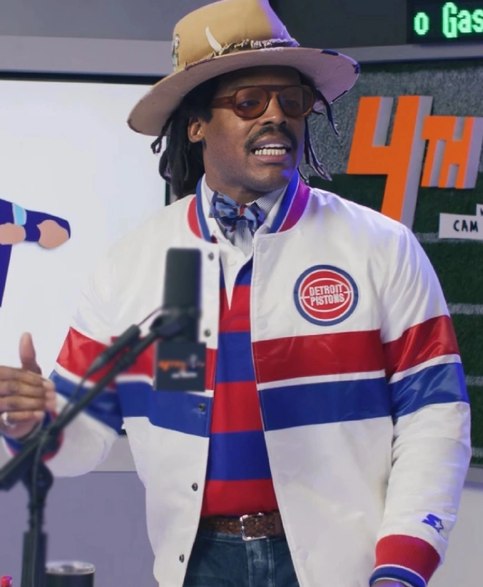 Shop Cam Newton Detroit Pistons Starter Varsirty Jacket