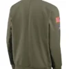 Shop Dallas Cowboys Olive Green 2025 Salute To Service Sideline Full Zip Bomber Jacket