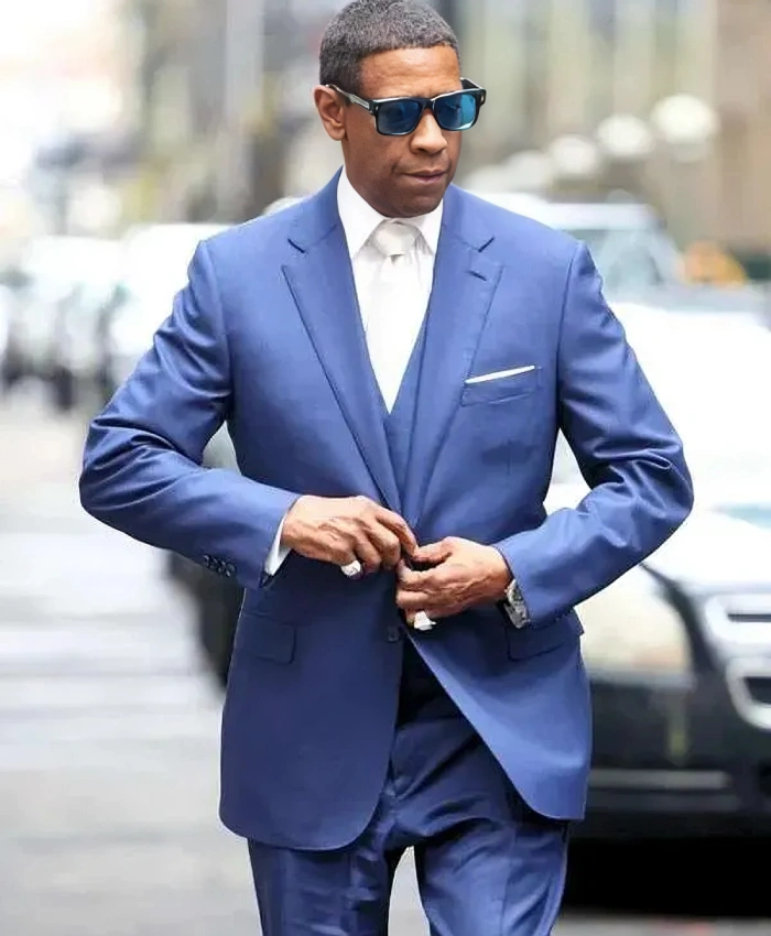 Denzel Washington Highest 2 Lowest Blue Suit
