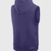 Shop Dri FIT Sideline Baltimore Ravens 2025 Purple Sleeveless Hoodie