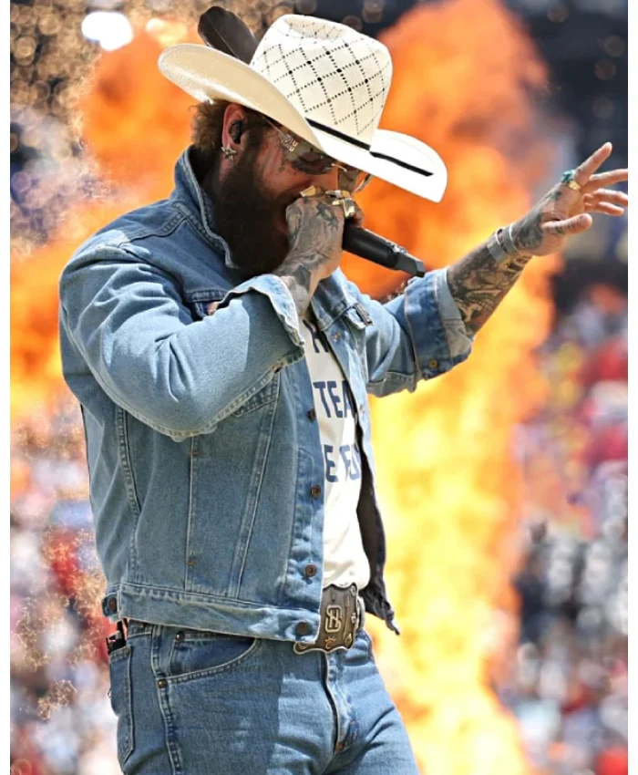Shop FIFA World Cup 2026 Final Post Malone Blue Denim Jacket