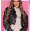 Shop Finding Emily Movie Premiere 2026 Amy Kenyon Black Leather Jacket