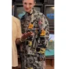 Shop Hunter Schafer Comic Book Artwork Grey Prada Coat For Women