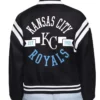 Shop Kansas City Royals Printed Logo Varsity Satin Jacket