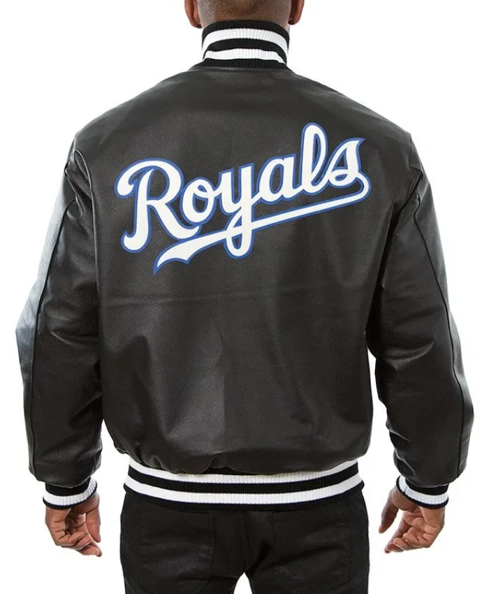 Shop Kansas City Royals Varsity Full Snap Leather Jacket