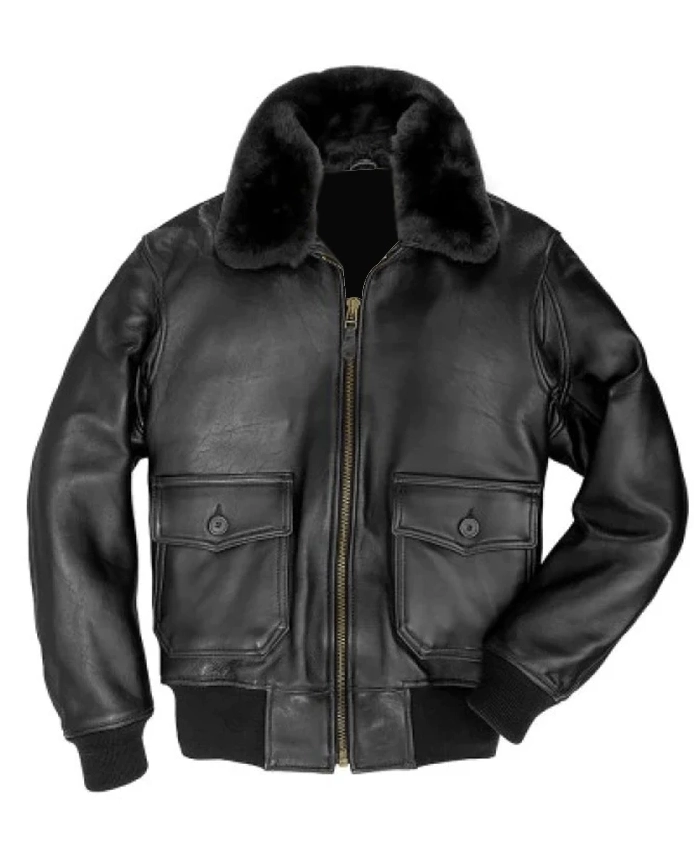Mark US Shearling Fur G-1 Flight Bomber Jacket