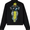 Shop Marvel Ghost Rider Printed Black Denim Moto Jacket