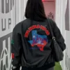 Shop Meg Stewart FIFA World Cup 2026 Jeff Hamilton Black Bomber Leather Jacket