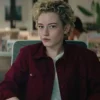 Shop Men And Women Julia Garner The Royal Hotel Hanna Red Jacket For Sale