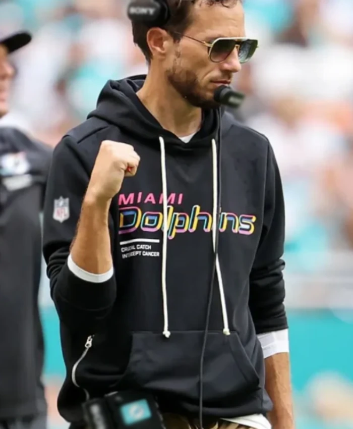 Shop Miami Dolphins 2025 Mike McDaniel Crucial Catch Black Hoodie