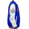 Shop Montreal Expos Blue And White WoolLeather Letterman Varsity Jacket