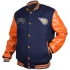 Shop NHL Edmonton Oilers Snap Tab WoolLeather Varsity Jacket