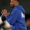 Shop New York Giants Russell Wilson Blue Hoodie