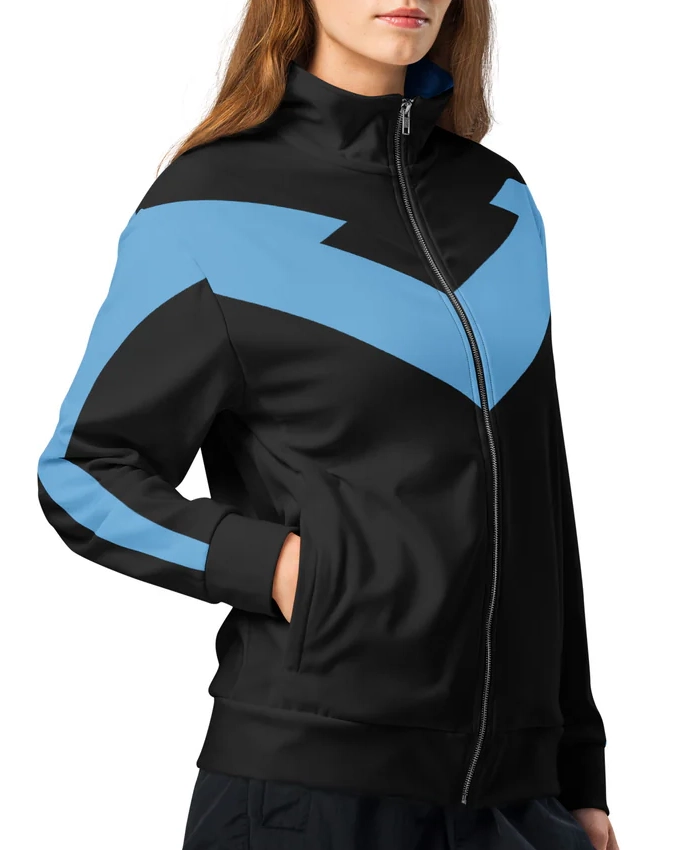 Shop Nightwing Black and Blue Track Jacket