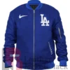 Shop Now Baseball Team Los Angeles Dodgers Dugout Blue Wool Bomber Jacket For Men Women
