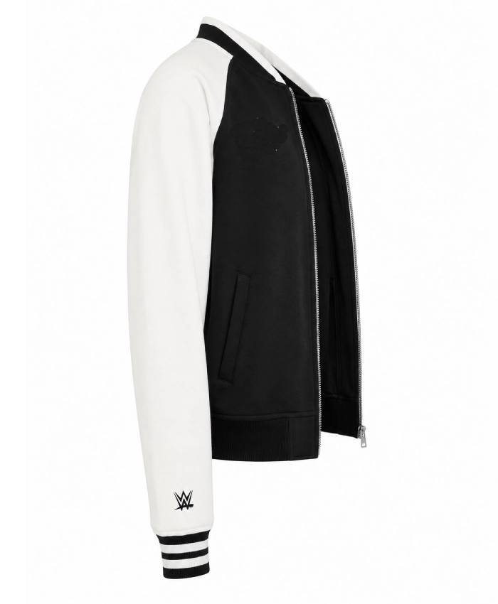 Shop Now Erin Andrews SummerSlam Black and White Varsity Jacket
